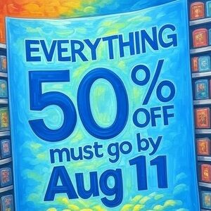 Blue and Yellow Sale Poster